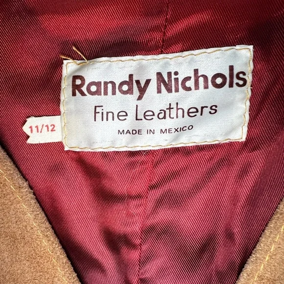 Randy Nichols Suede Leather Vest in medium brown - Picture 2 of 9